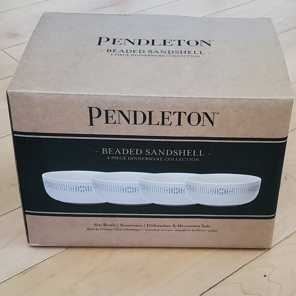 NEW PENDLETON stoneware soup bowl set of 4